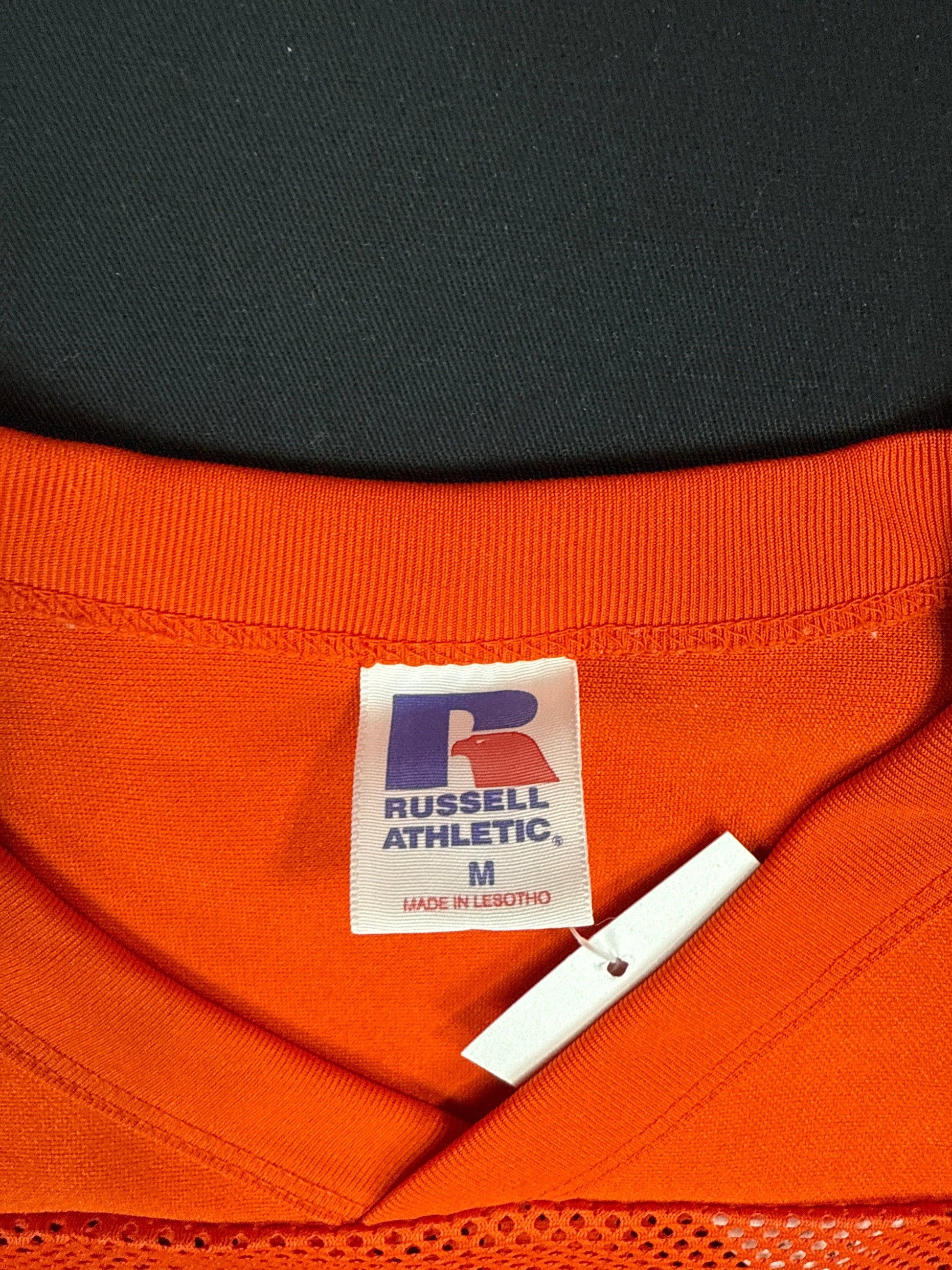 Russell Athletic Orange Mesh Football Jersey #56 (M)