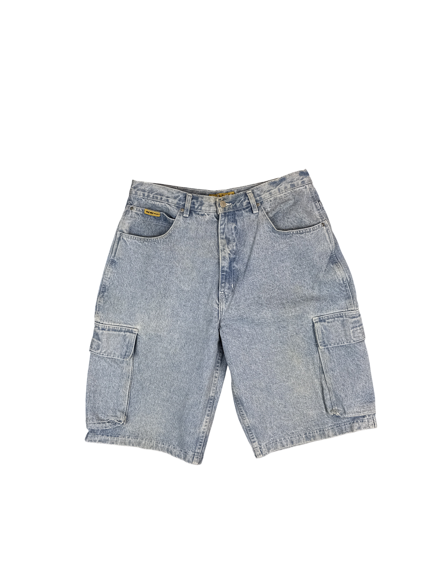 1990s NU Wear Denim Cargo Shorts (L)