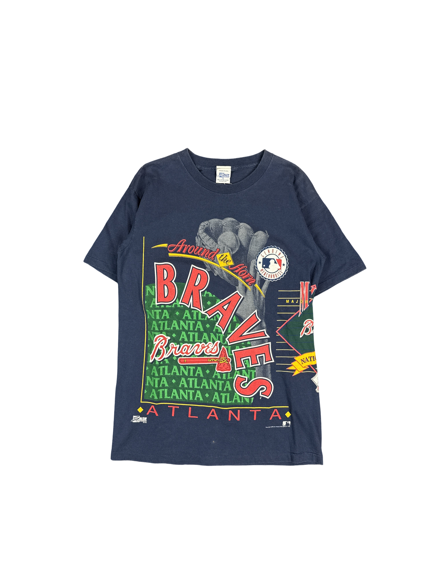 1990s Atlanta Braves Salem Sportswear Graphic Tee (M)