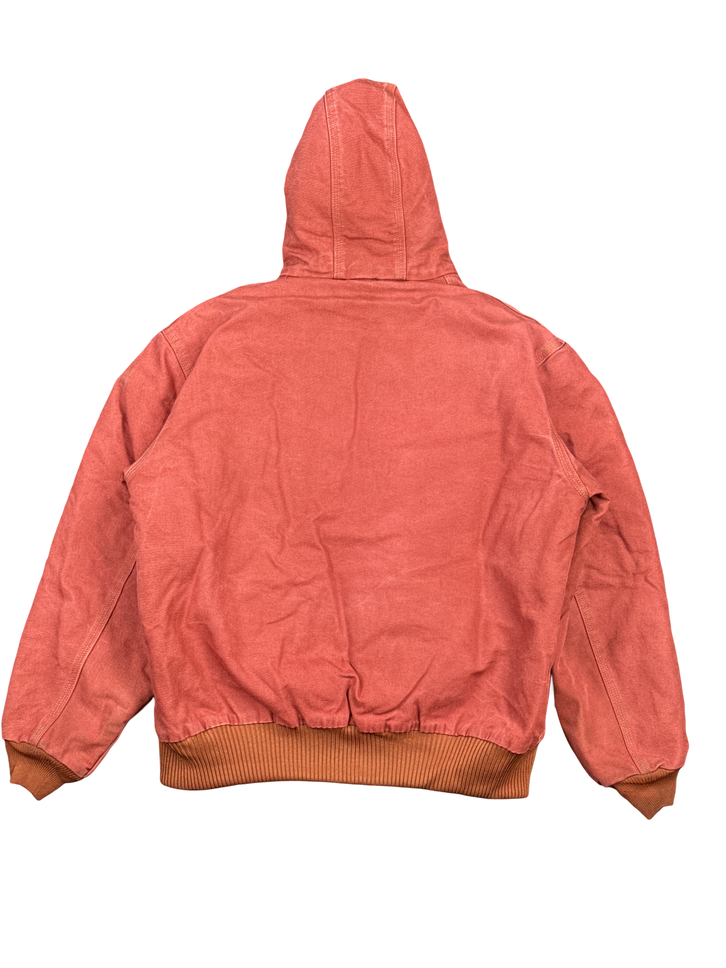 90s Carhartt Red Duck Canvas Hooded Jacket (L)
