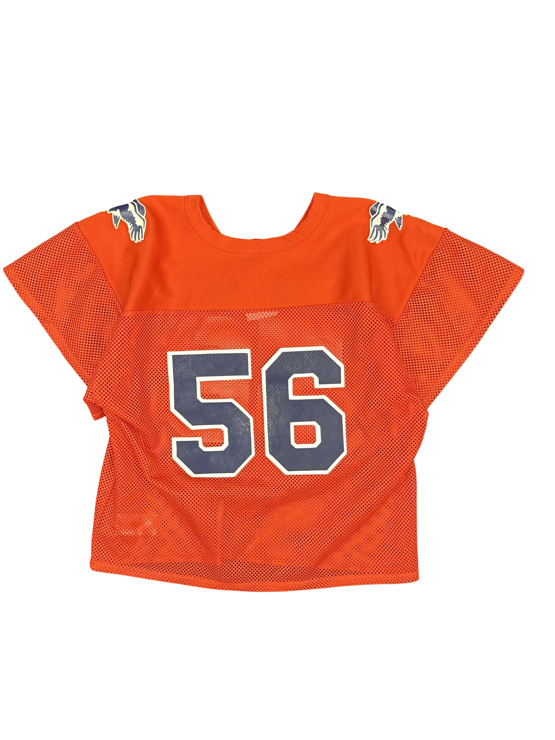 Russell Athletic Orange Mesh Football Jersey #56 (M)