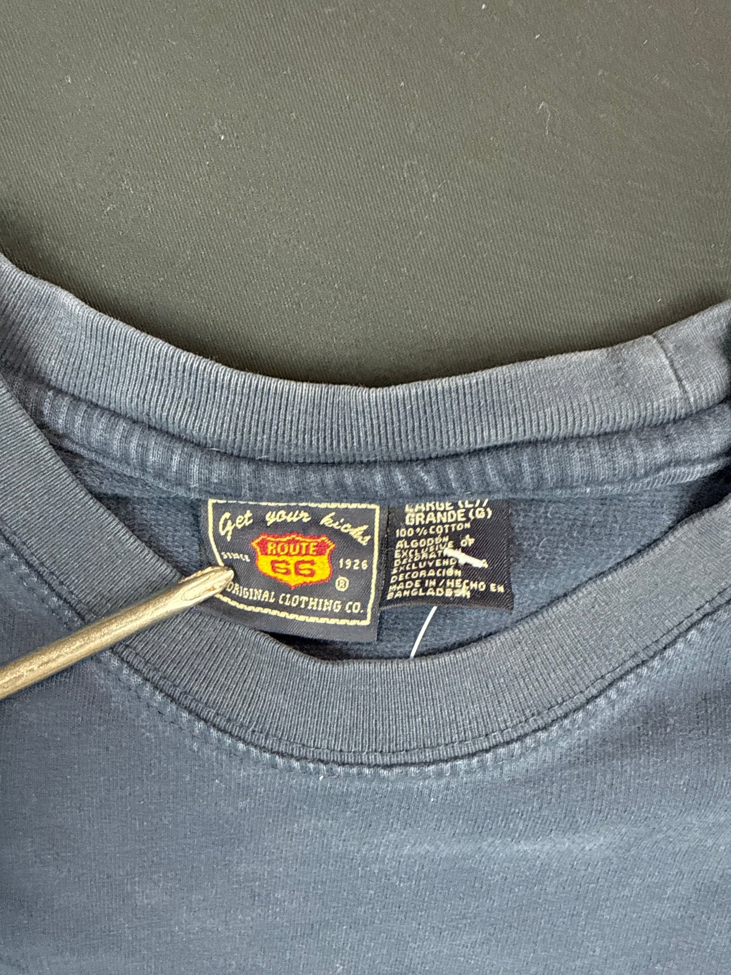 Route 66 Original Clothing Co. Blue Stripe Long Sleeve Tee (L)