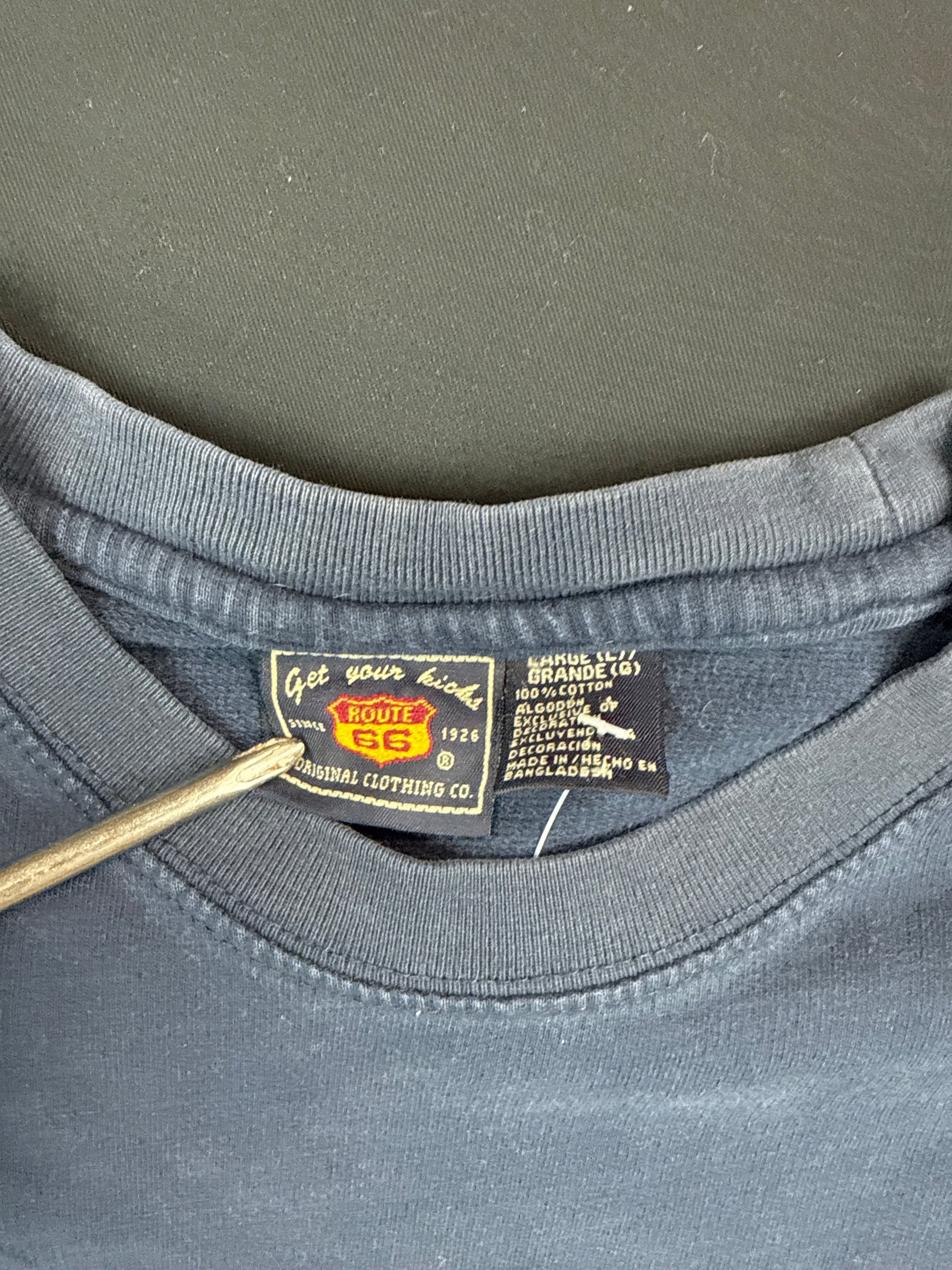 Route 66 Original Clothing Co. Blue Stripe Long Sleeve Tee (L)