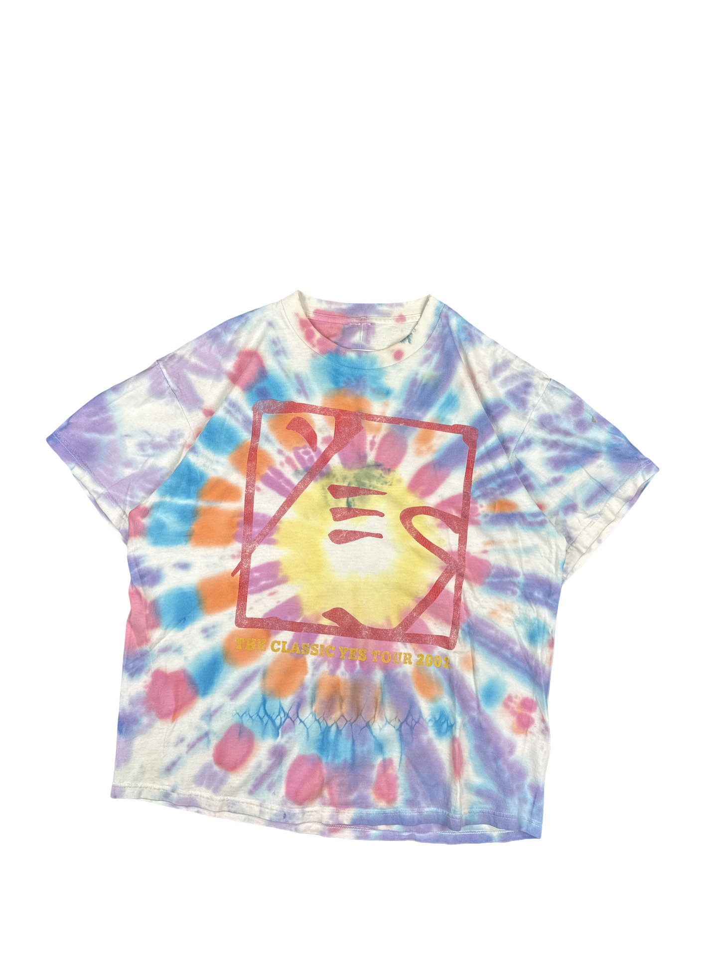 2002 Yes Classic Tour Tie-Dye Band Tee (L)56