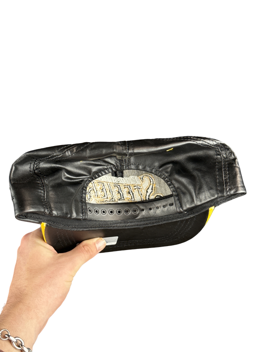 1990s Pittsburgh Steelers Leather Snapback Hat (One Size)