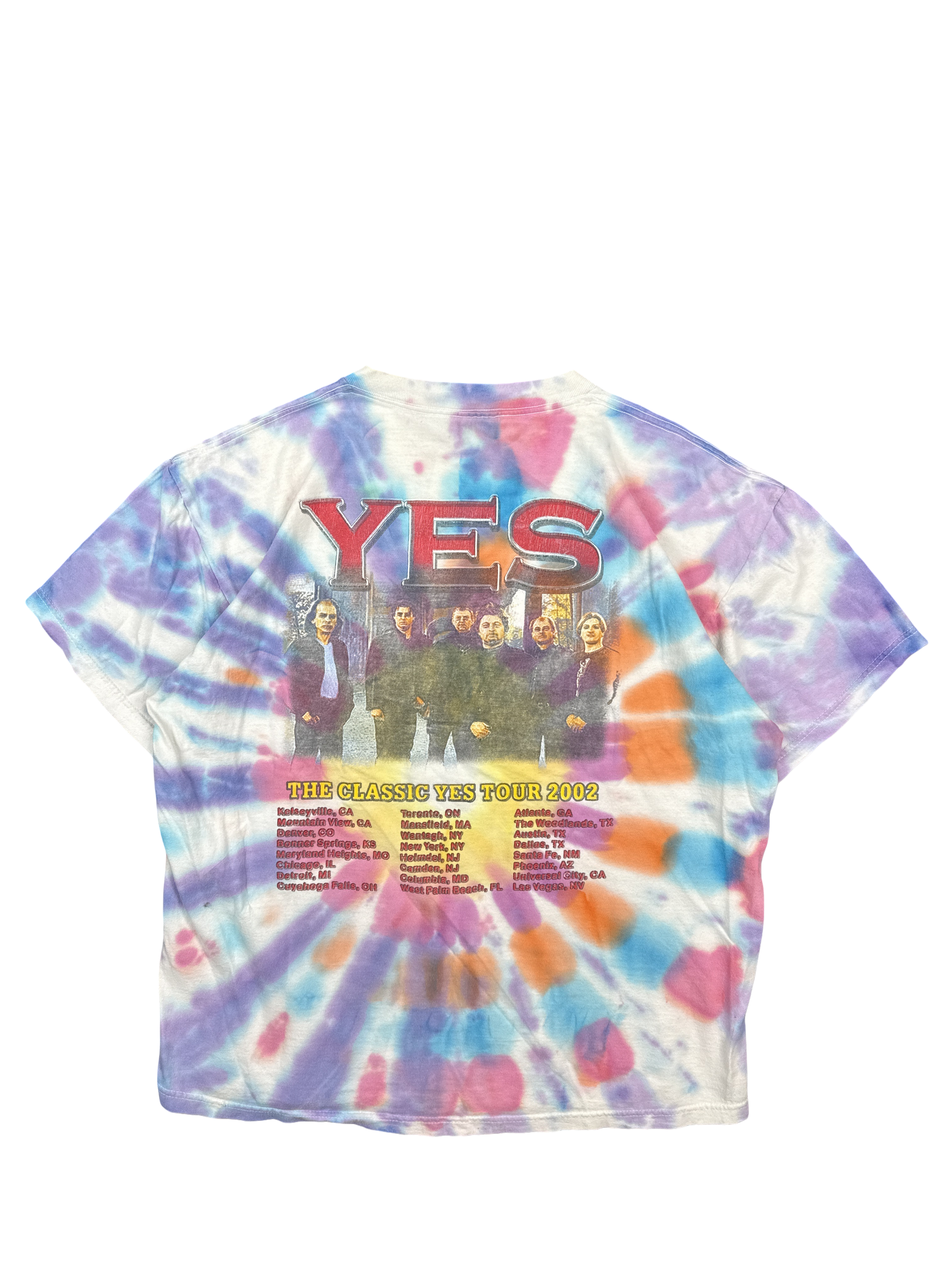 2002 Yes Classic Tour Tie-Dye Band Tee (L)