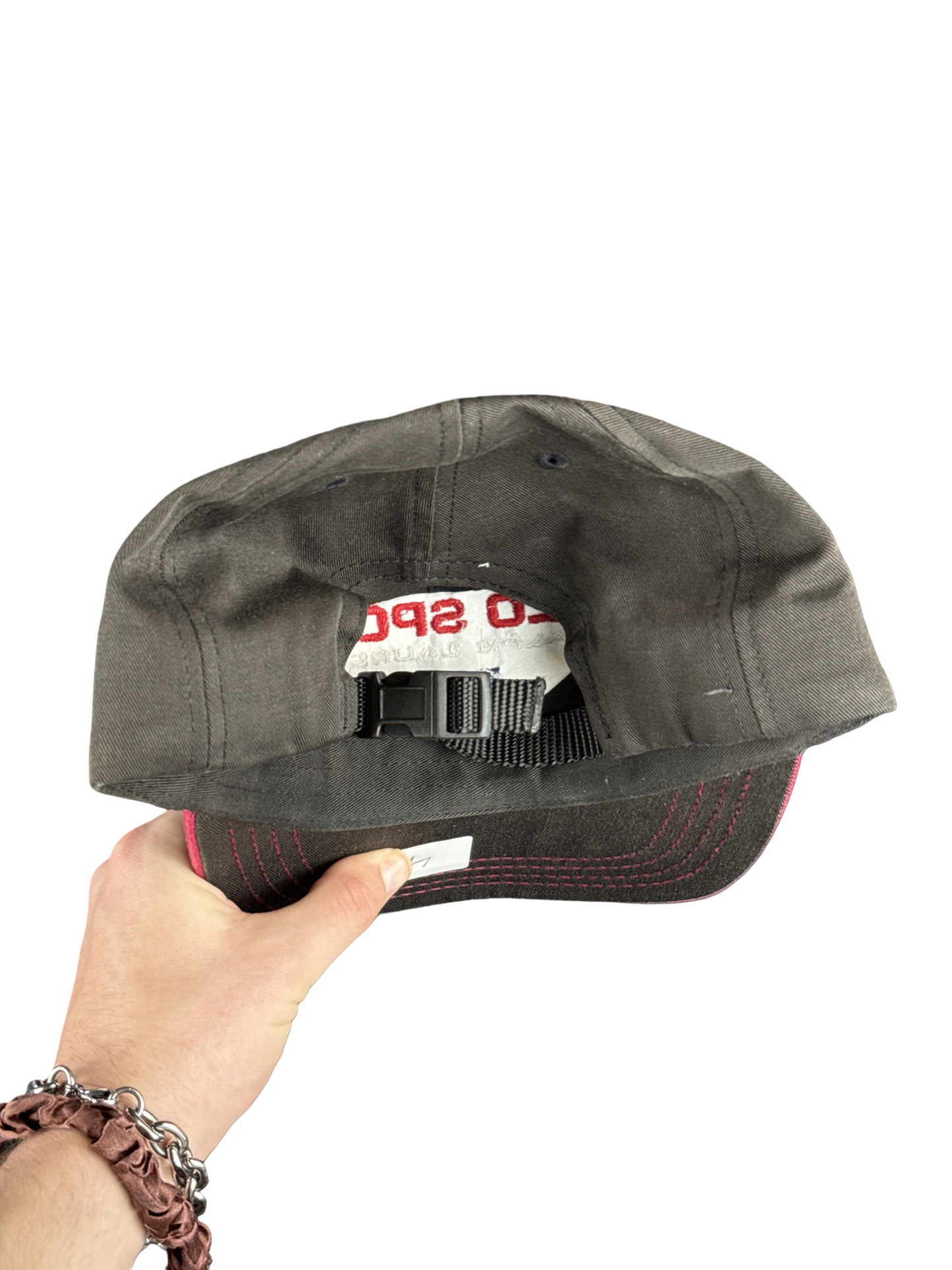 1990s Polo Sport Ralph Lauren Black and Red Hat (One Size)