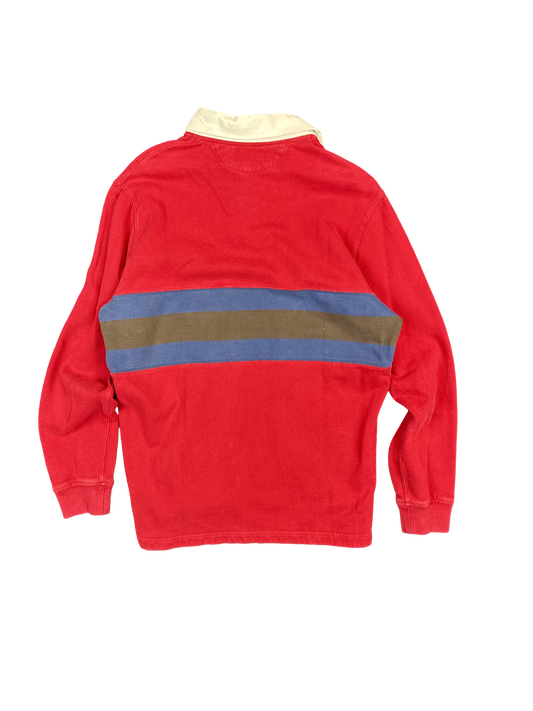 Polo Ralph Lauren Red Stripe Rugby Shirt (M)