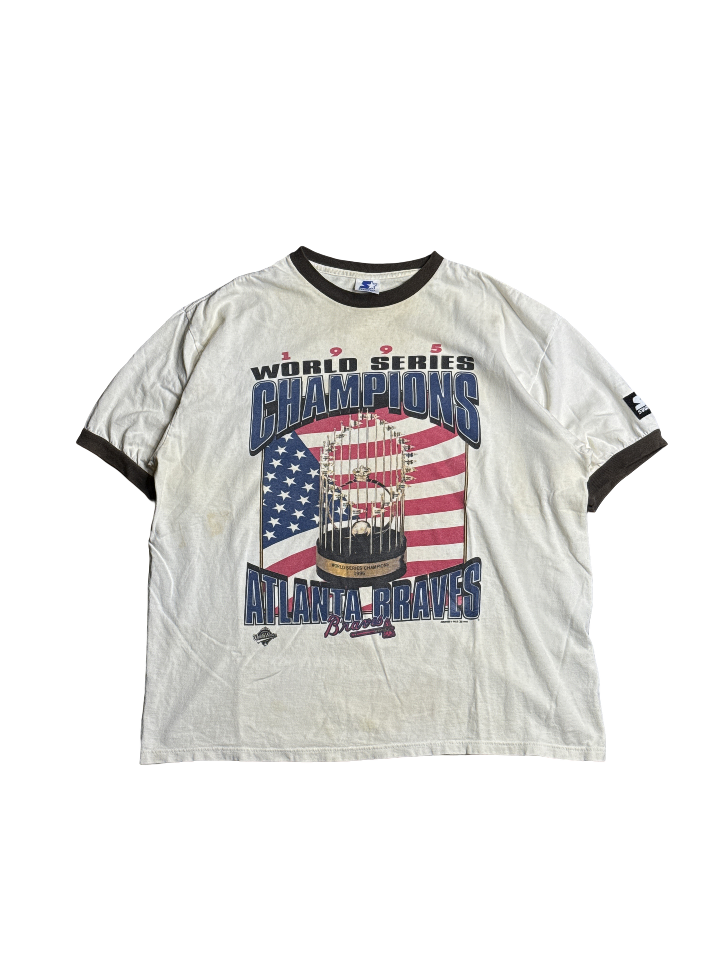 1995 Atlanta Braves World Series Champions Starter Ringer Tee (L) 3